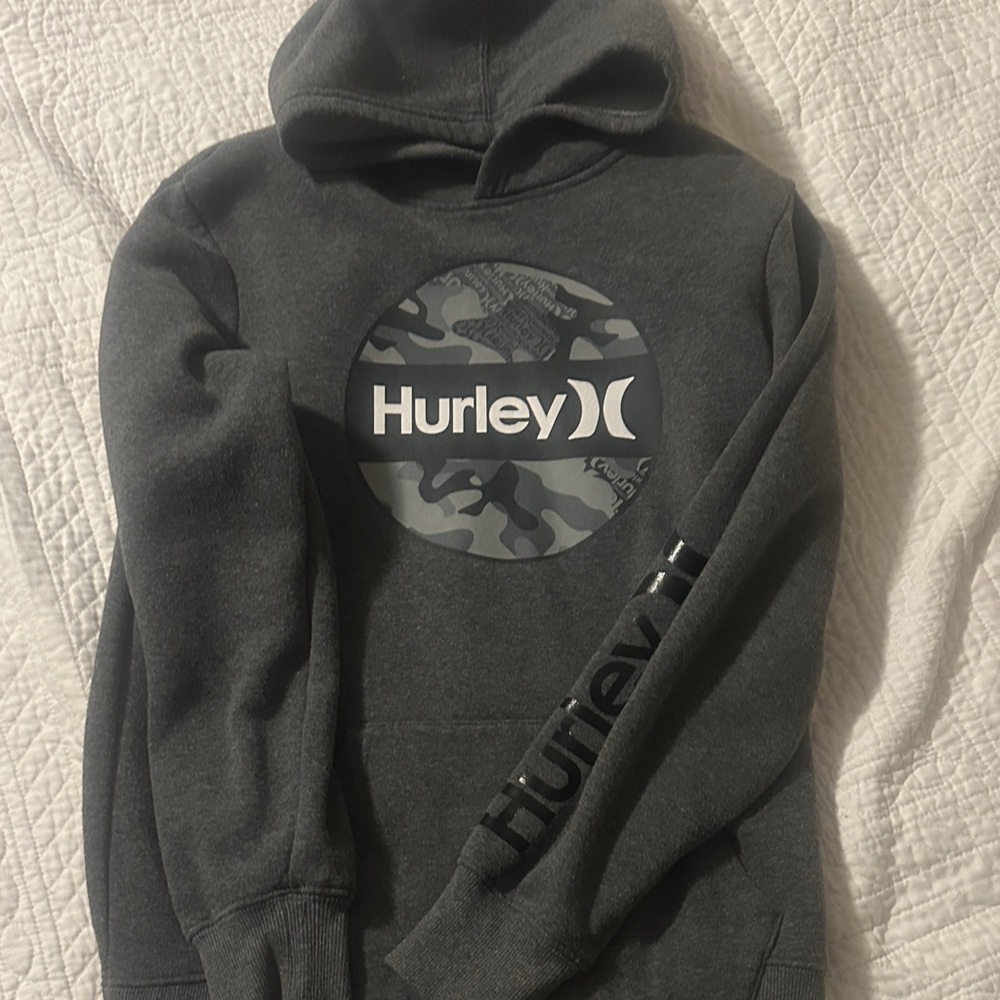 Hurley Kids Charcoal Hoodie with Camo Logo